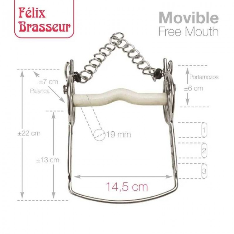 BOCADO FELIX BRASSEUR MOVIBLE 004H01 14.5cm