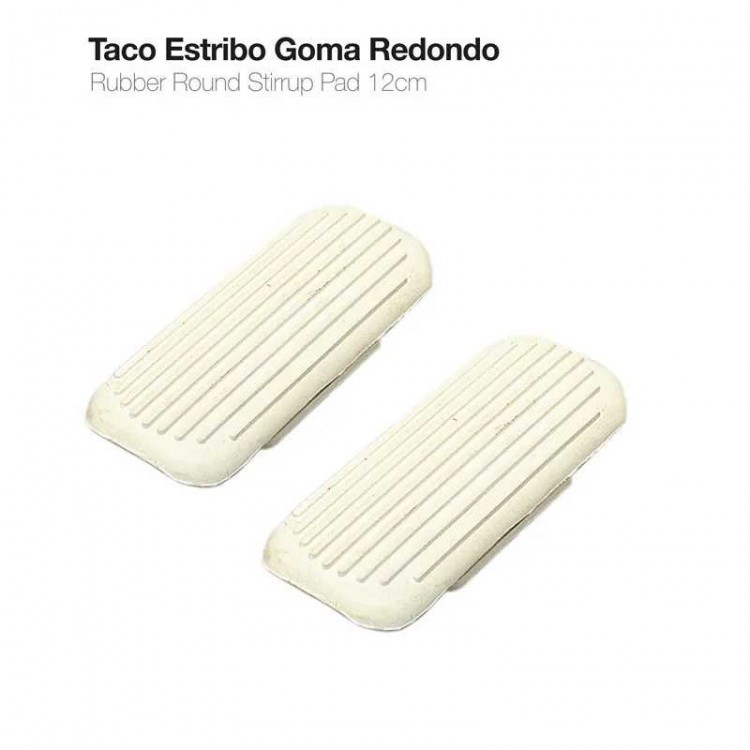 TACO ESTRIBO GOMA BLANCO REDONDO 31950 12cm PAR