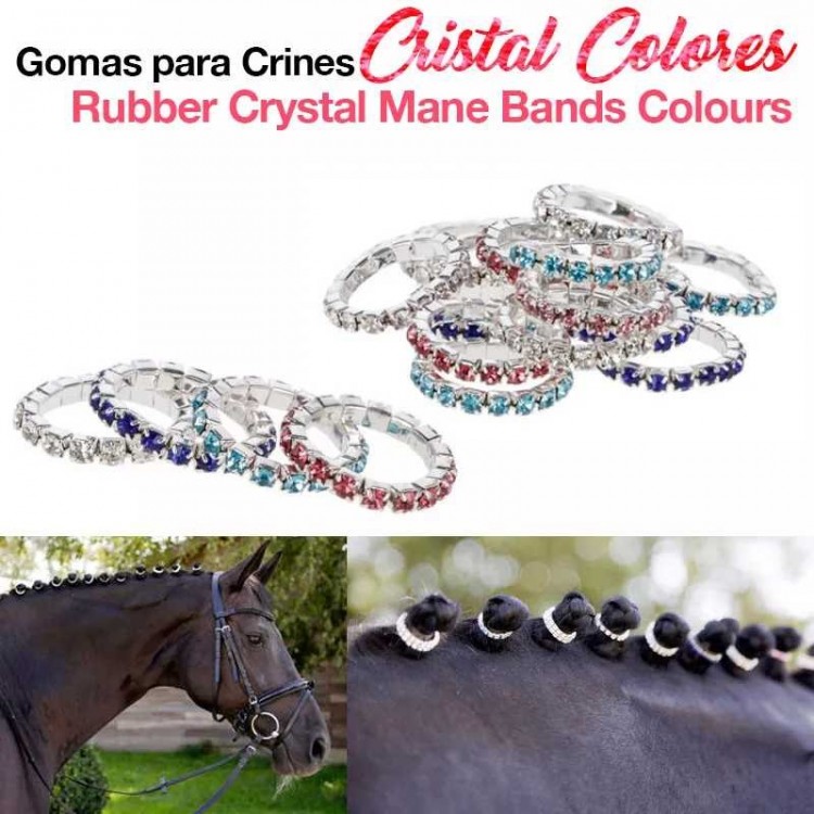 GOMAS PARA CRINES CRISTAL COLORES