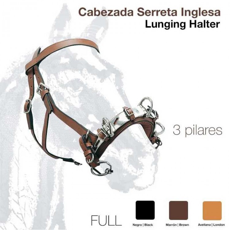 CABEZADA SERRETA INGLESA 3-pilares 627