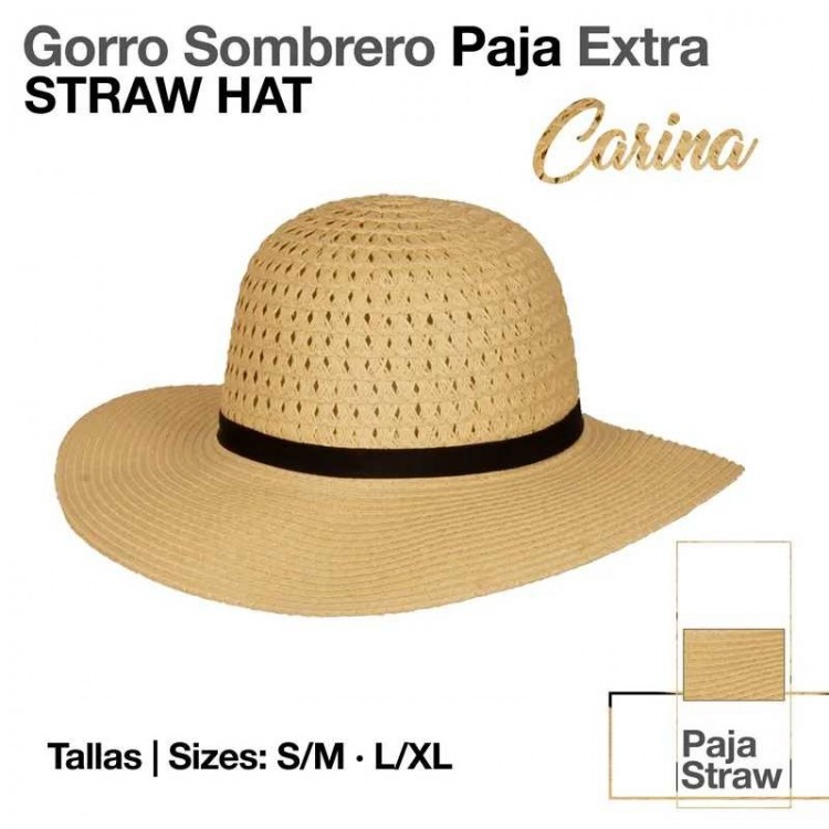 GORRO SOMBRERO PAJA EXTRA CARINA 