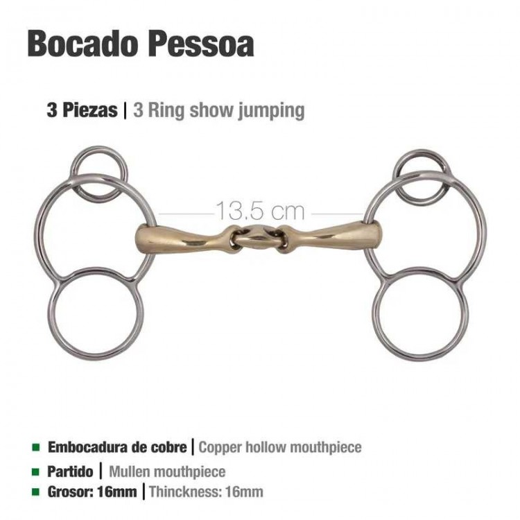 BOCADO PESSOA 3-PIEZAS & ARILLOS 