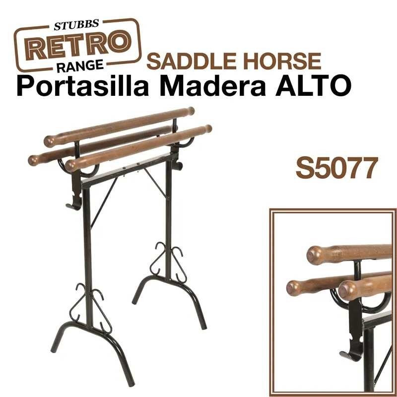 PORTASILLA MADERA ALTO STUBBS RETRO SADDLE HORSE S5077