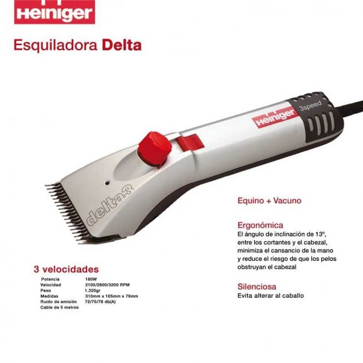 ESQUILADORA ELÉCTRICA DELTA HEINIGER PARA CABALLO