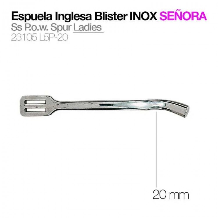 ESPUELA INGLESA BLISTER INOX SEÑORA 23105L5P-20