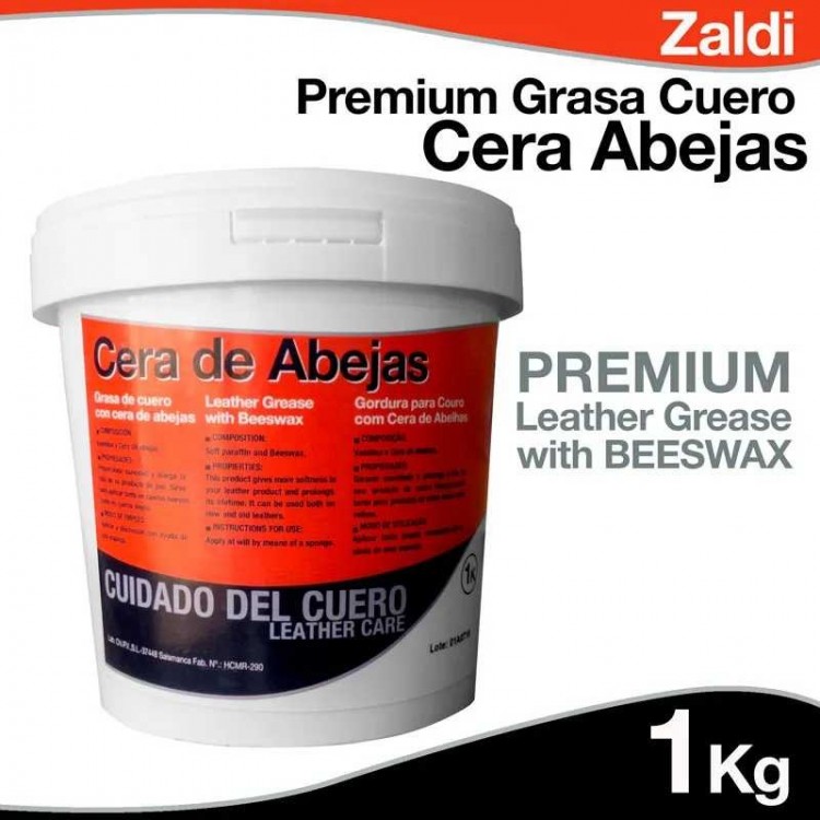 ZALDI PREMIUM GRASA CUERO CERA ABEJAS 1kg