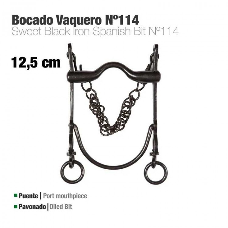 BOCADO VAQUERO ECO. Nº114 PAVONADO 12.5cm