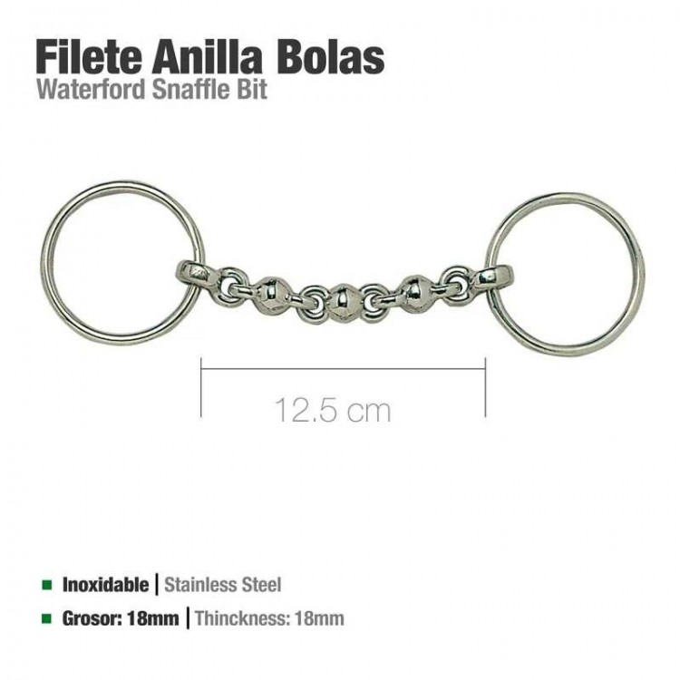 FILETE ANILLA INOX BOLAS 21549-50 12.5cm