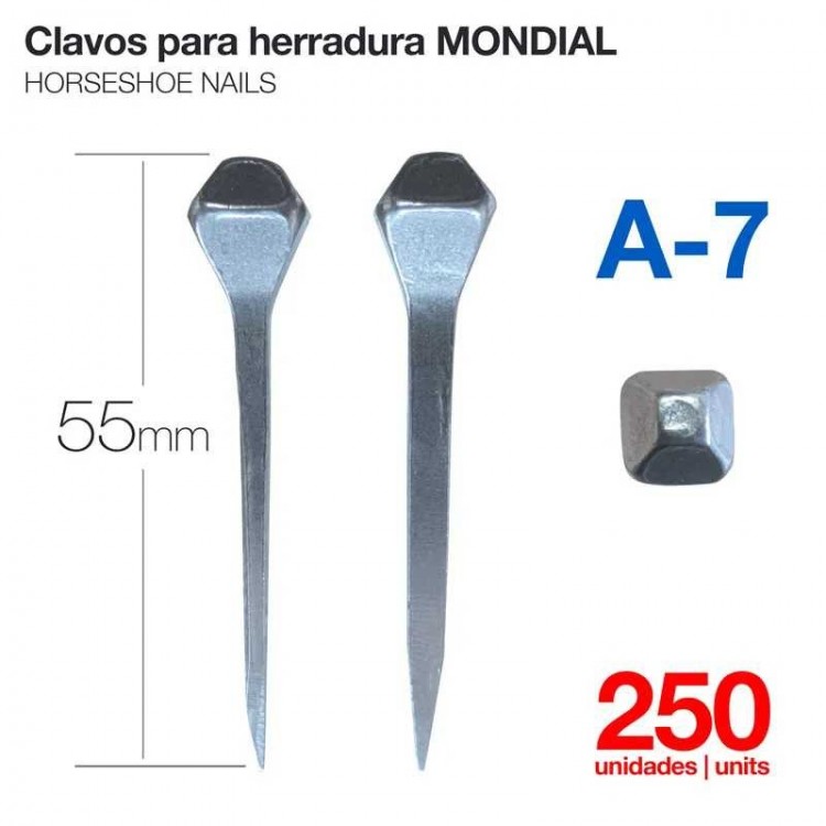 CLAVOS PARA HERRADURA MONDIAL A-7 250uds