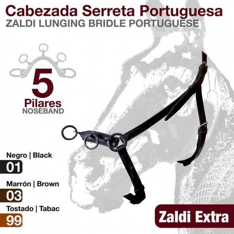 CABEZADA SERRETA PORTUGUESA ZALDI EXTRA 5 pilares