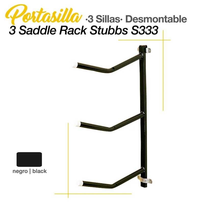 PORTASILLA 3 SILLAS DESMONTABLE STUBBS S333 NEGRO