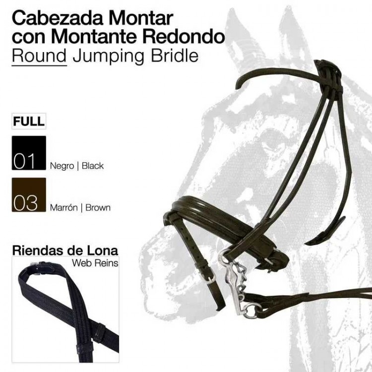 CABEZADA MONTAR MONTANTE REDONDO FULL 