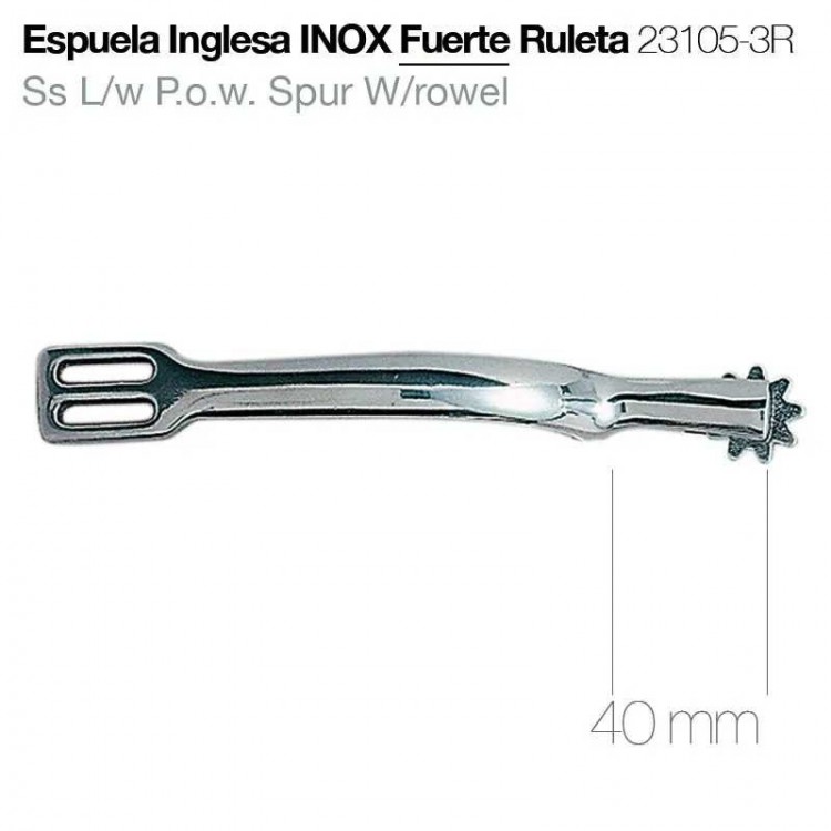 ESPUELA INGLESA INOX FUERTE CON RULETA 23105-3R