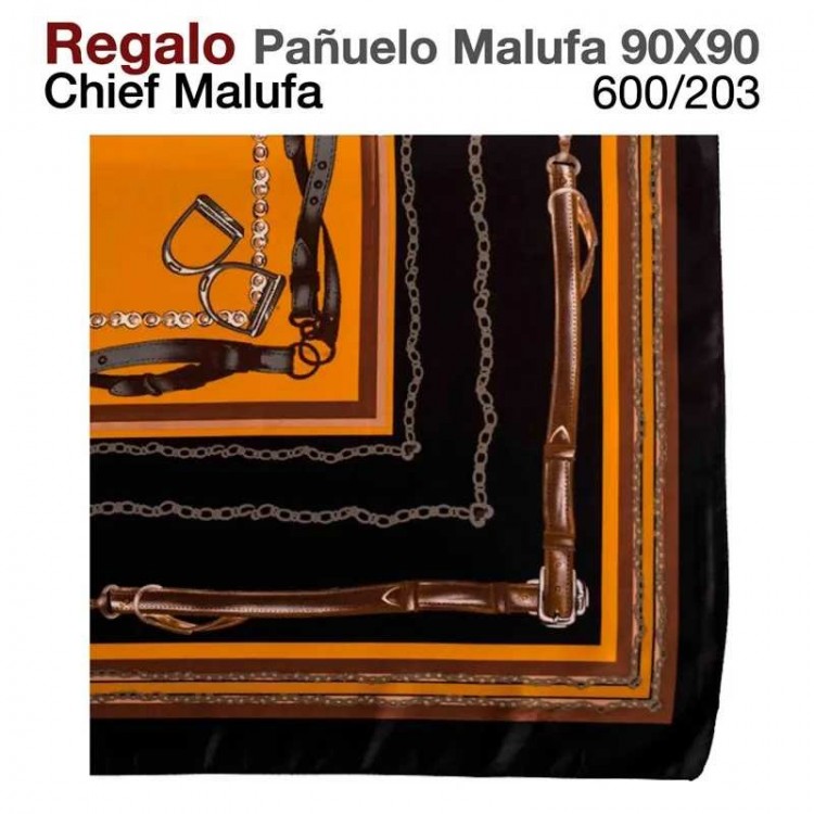 REGALO PAÑUELO MALUFA 90x90 600/58 MARRÓN