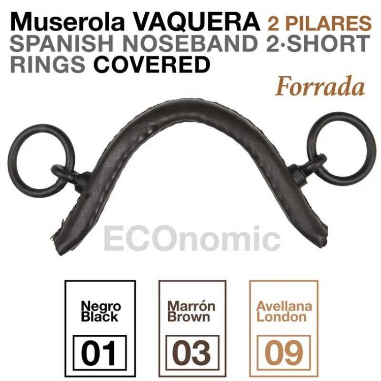 MUSEROLA VAQUERA ECO FORRADA 2 PILARES 