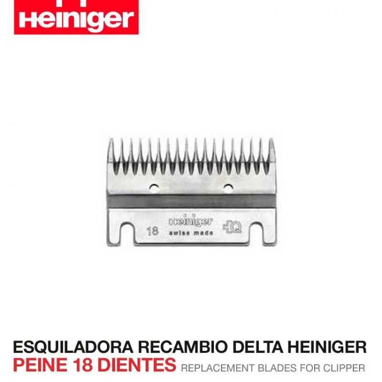 ESQUILADORA RECAMBIO DELTA HEINIGER  PEINE 18 DIENTES