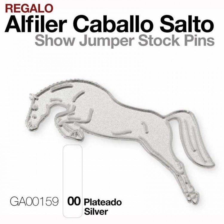 REGALO ALFILER CABALLO SALTO GA00159 PLATEADO