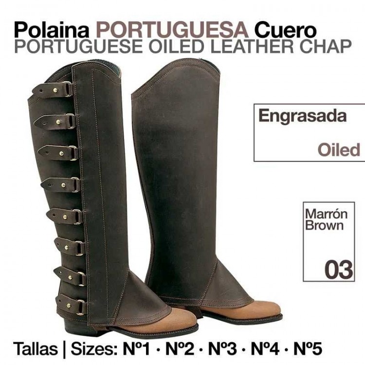 POLAINA PORTUGUESA CUERO ENGRASADA 