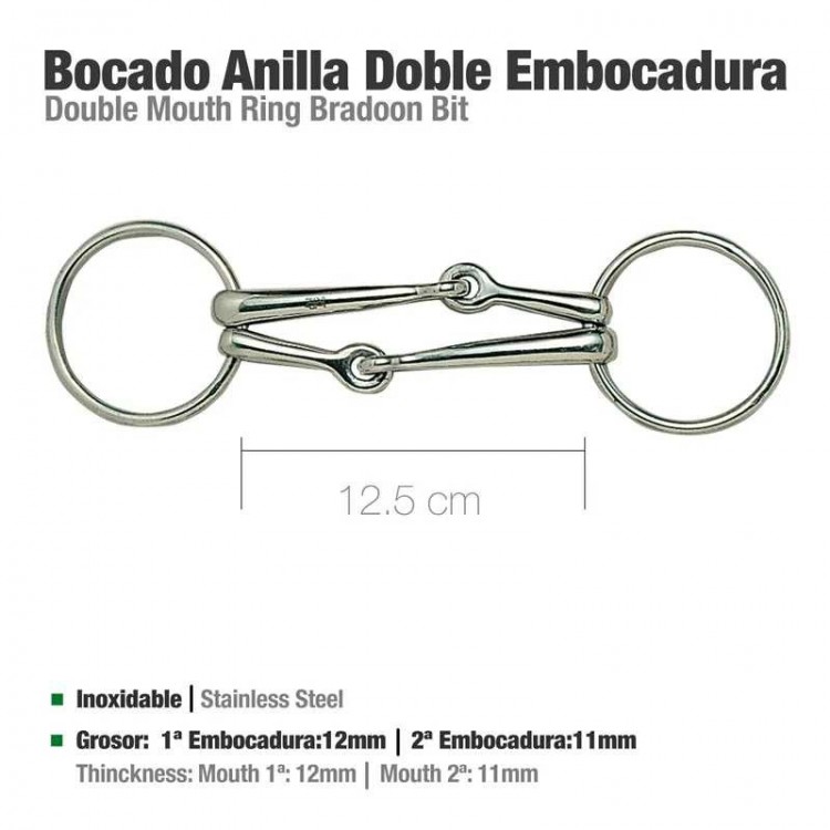 FILETE ANILLA DOBLE EMBOCADURA 21242 12.5cm