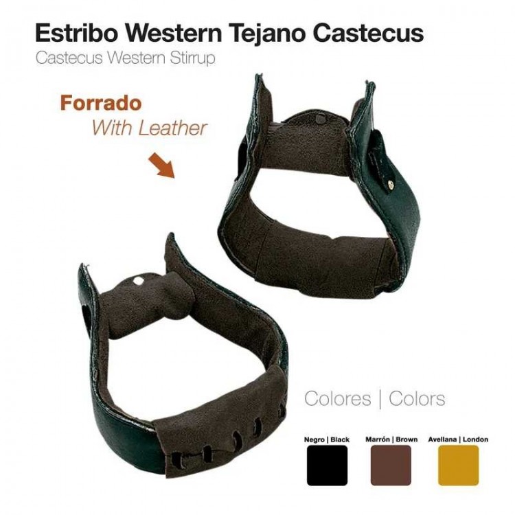 ESTRIBO WESTERN TEJANO CASTECUS FORRADO