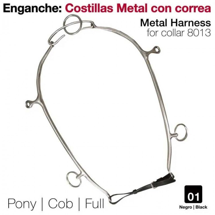 ENGANCHE COSTILLAS METAL CON CORREA NEGRO