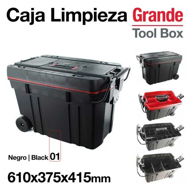 CAJA LIMPIEZA GRANDE 610x375x415mm NEGRO