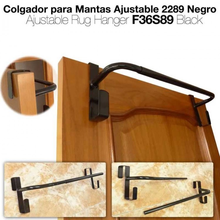 COLGADOR PARA MANTAS AJUSTABLE 2289 NEGRO