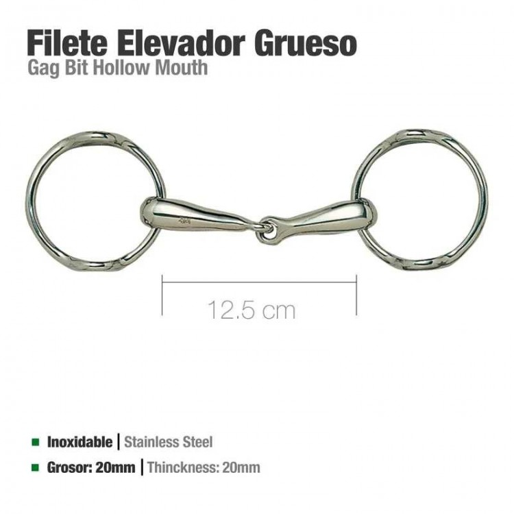 FILETE ELEVADOR INOX GRUESO 21907 12.5cm