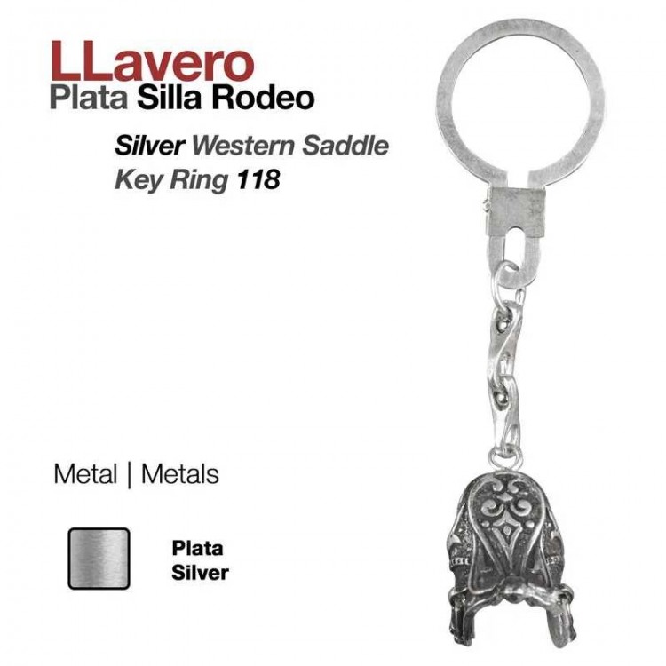 LLAVERO -PLATA- SILLA RODEO 118