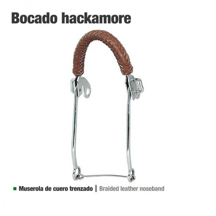 BOCADO HACKAMORE CUERO TRENZADO 25111