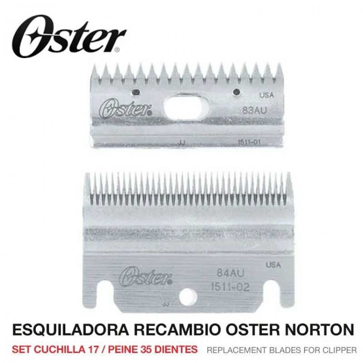 ESQUILADORA RECAMBIO SET CUCHILLA 17 Y PEINE 35 OSTER