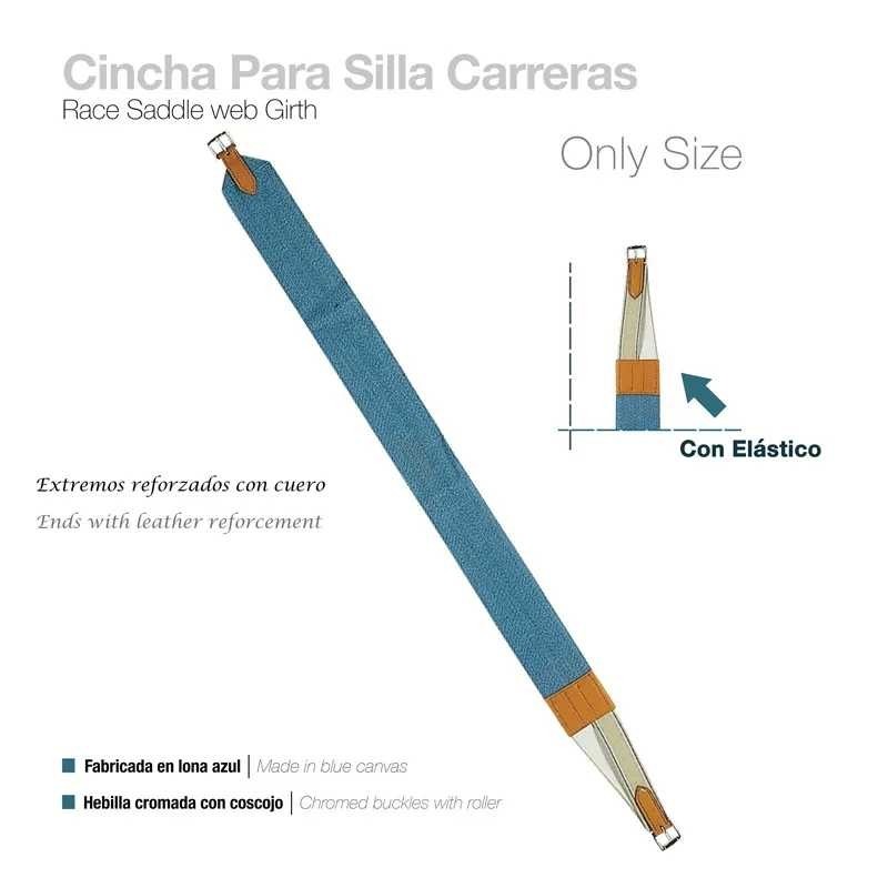 CINCHA PARA SILLA CARRERAS LONA AZUL CASTECUS