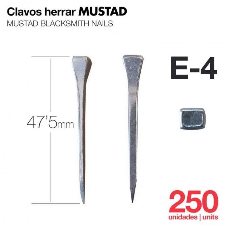 CLAVOS HERRAR MUSTAD 250uds E-4