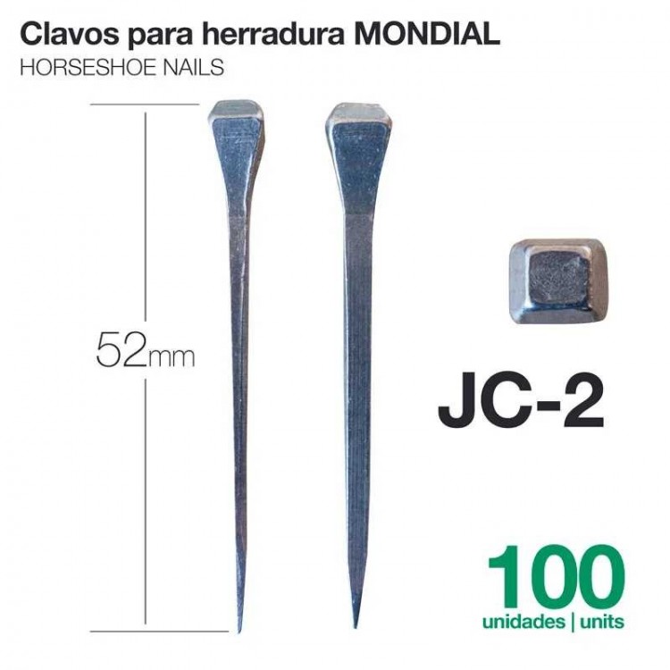 CLAVOS PARA HERRADURAS MONDIAL JC-2 100uds