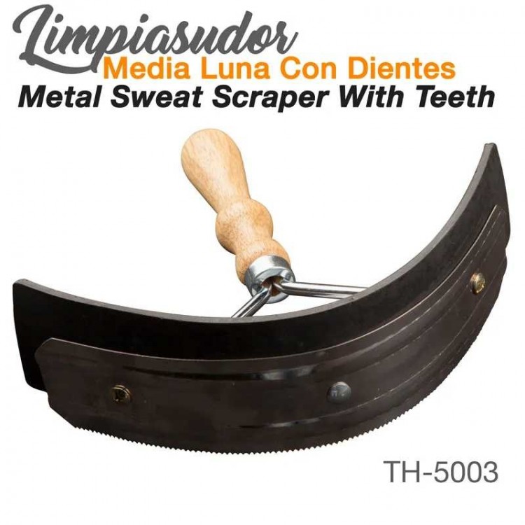 LIMPIASUDOR MEDIALUNA METAL CON DIENTES TH-5003