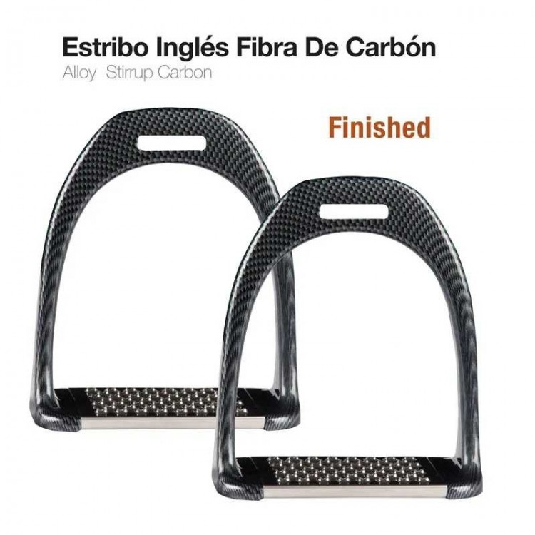 ESTRIBO INGLÉS FIBRA CARBÓN FINISHED 1904-CA NEGRO