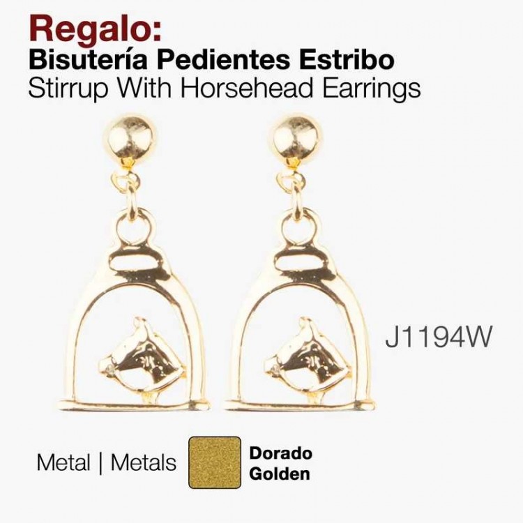 REGALO BISUTERíA PENDIENTES ESTRIBO J1194W