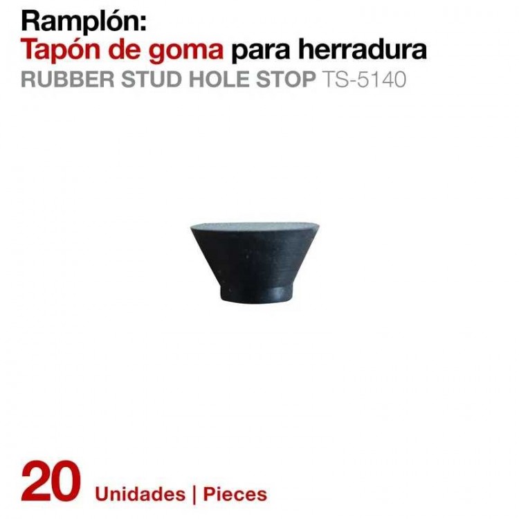 RAMPLÓN TAPÓN GOMA PARA HERRADURA TS-5140 20uds