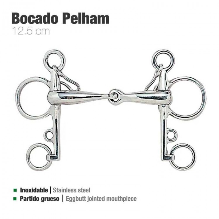 BOCADO PELHAM PARTIDO INOX 212503