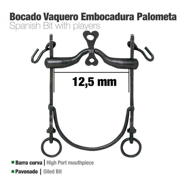 BOCADO VAQUERO B/CURVA EMBOCADURA PALOMETA 12.5cm