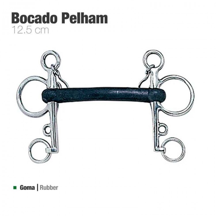 BOCADO PELHAM GOMA ECONÓMICO L47-15J 12.5cm