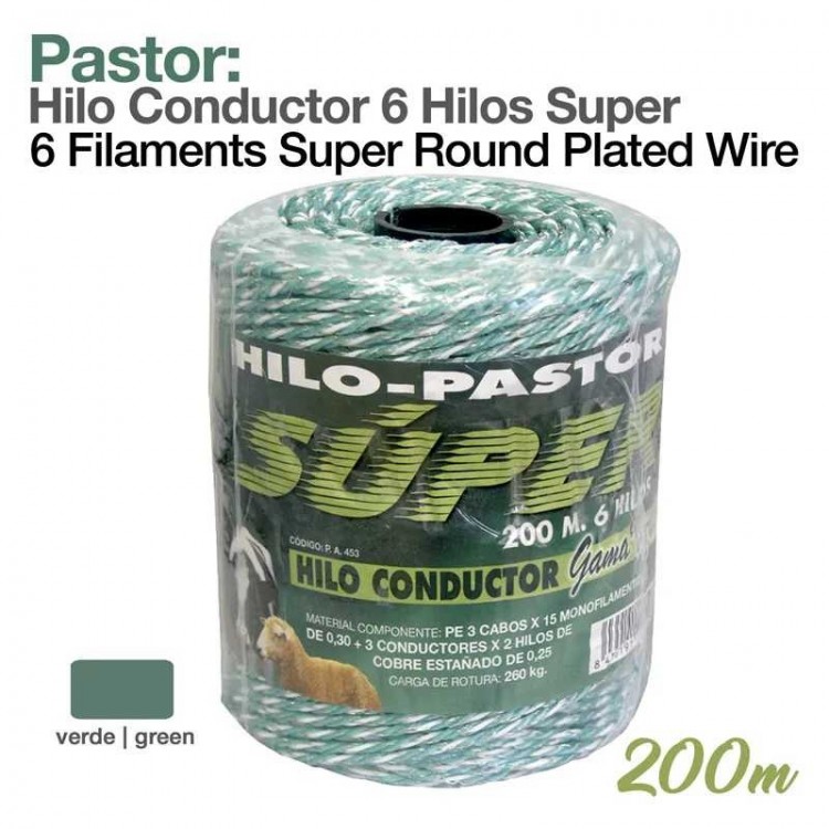 PASTOR: HILO CONDUCTOR 200m 6 HILOS SUPER