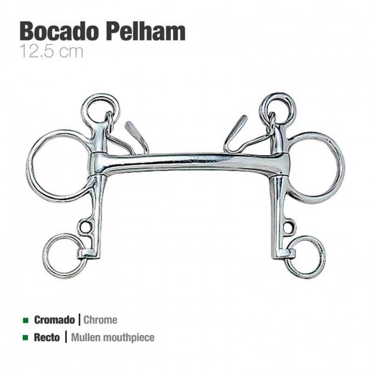 BOCADO PELHAM RECTO ECONÓMICO 25004M MI 12.5cm