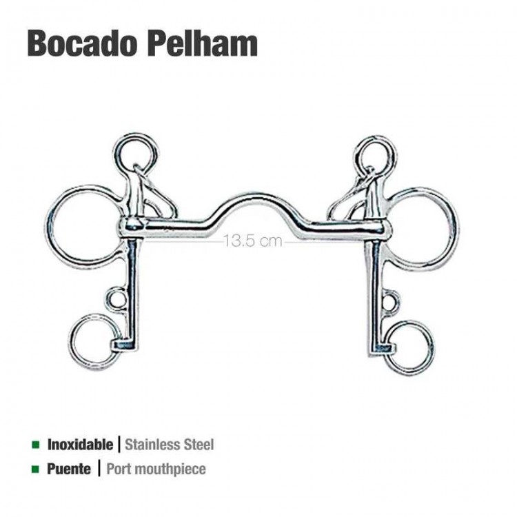 BOCADO PELHAM PUENTE INOX 2125071