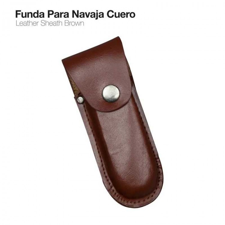 FUNDA PARA NAVAJA CUERO MARRÓN