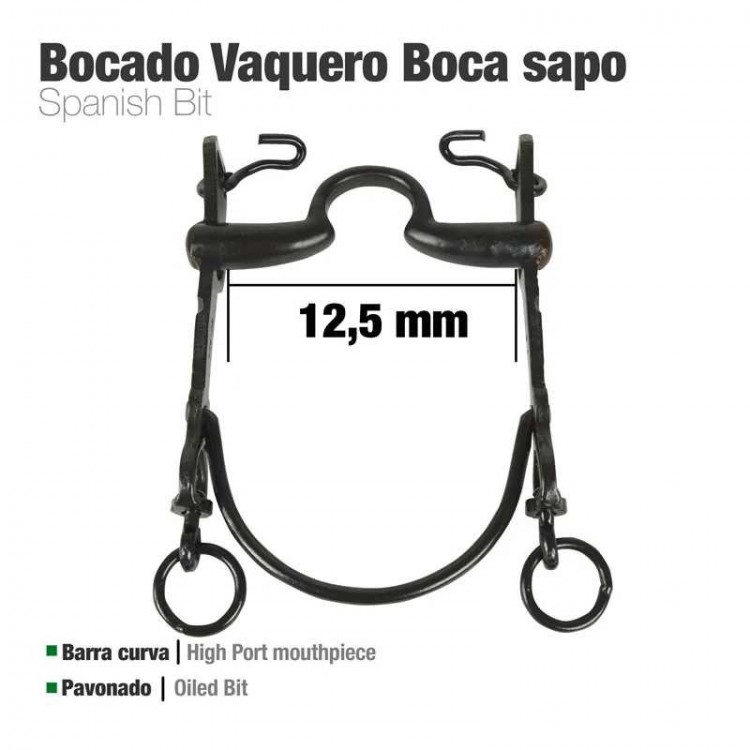 BOCADO VAQUERO B/CURVA BOCA SAPO 12.5cm