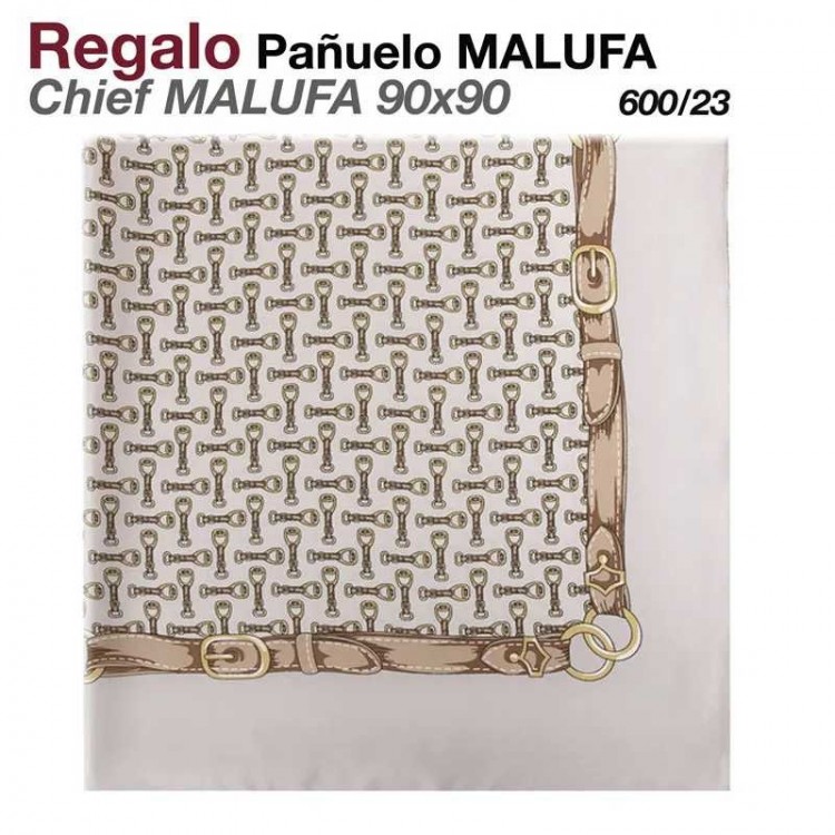 REGALO PAÑUELO MALUFA 90x90 600/23 GRIS