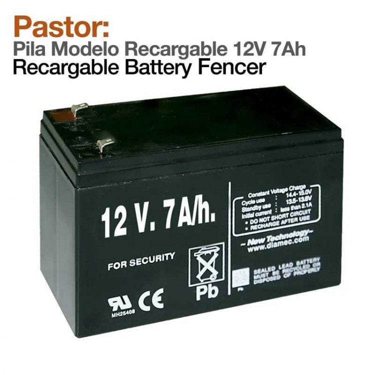 PASTOR: PILA MODELO RECARGABLE 12V 7Ah