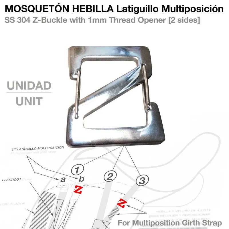 MOSQUETÓN/HEBILLA LATIGUILLO MULTIPOSICIÓN UNIDAD