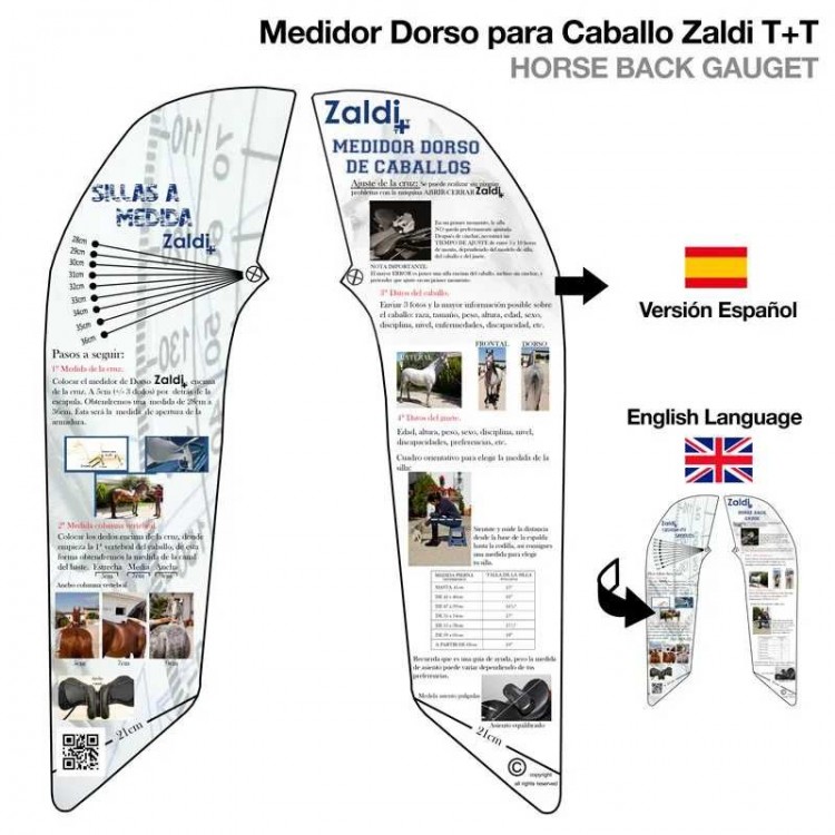 MEDIDOR DORSO PARA CABALLO ZALDI T+T